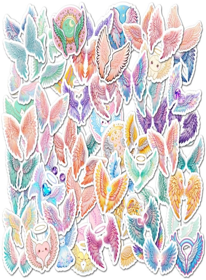 EXO DECOR Angel Wing Stickers - 60 PCS Beautiful Fairies Best Realistic Angel Wings Aesthetic Stickers for Laptops, Guitars, Phones, Pads, Skateboards, Bicycles, Motorcycles, Helmets - Waterproof_1011 A - Image 1